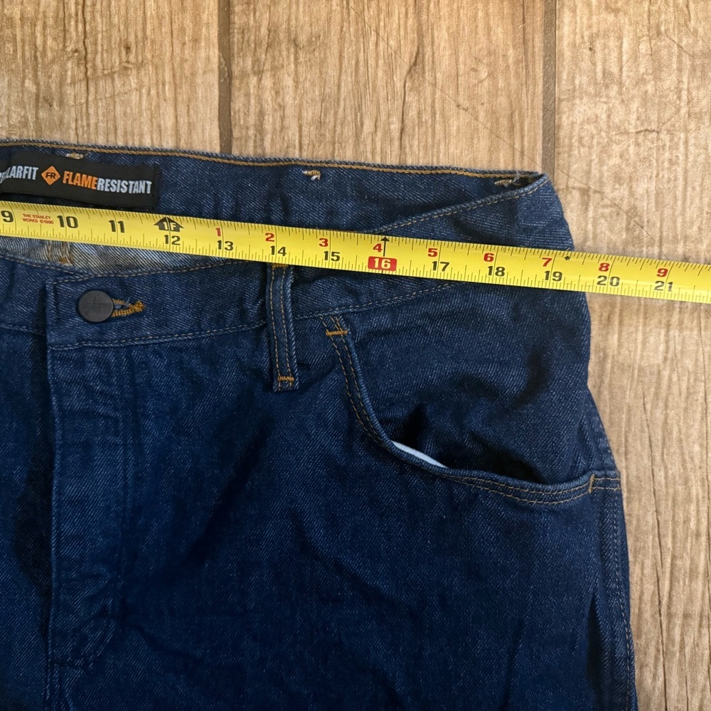 WRANGLER® FR FLAME RESISTANT ORIGINAL FIT JEAN Size 38x32 Medium Wash Men's - Picture 8 of 10